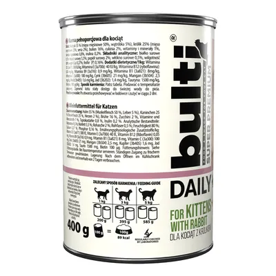 BULTI Daily Meal Kitten Nassfutter für Kätzchen – Dose 400 g BULTI Daily Meal Kitten Nassfutter für Kätzchen – Dose 400 g
