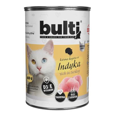 BULTI Nassfutter für Katzen – Alleinfuttermittel Dose 400 g
