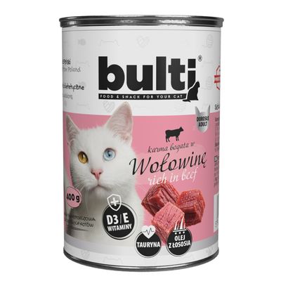 BULTI Nassfutter für Katzen – Alleinfuttermittel Dose 400 g