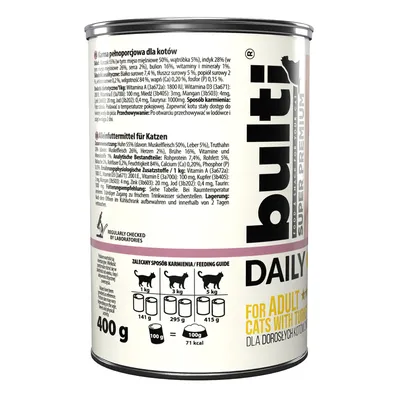 BULTI Daily Meal Adult Nassfutter für Katzen – Dose 400 g BULTI Daily Meal Adult Nassfutter für Katzen – Dose 400 g