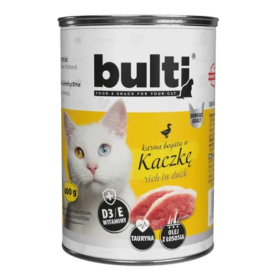 BULTI Nassfutter für Katzen – Alleinfuttermittel Dose 400 g BULTI Nassfutter für Katzen – Alleinfuttermittel Dose 400 g