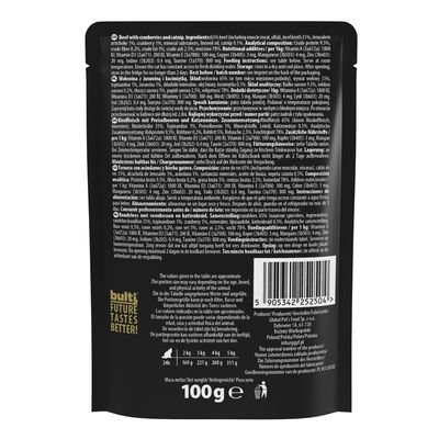 BULTI Superfood Nassfutter für Katzen – Alleinfuttermittel Beutel 100 g
