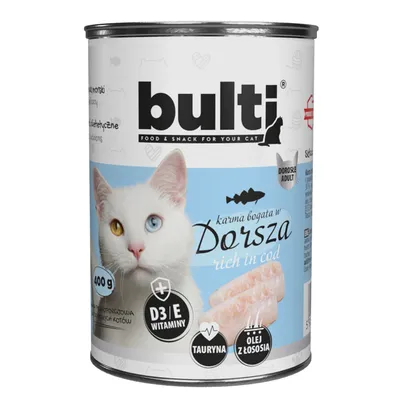 BULTI Nassfutter für Katzen – Alleinfuttermittel Dose 400 g BULTI Nassfutter für Katzen – Alleinfuttermittel Dose 400 g