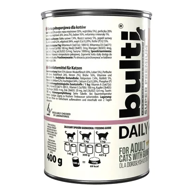 BULTI Daily Meal Adult Nassfutter für Katzen – Dose 400 g