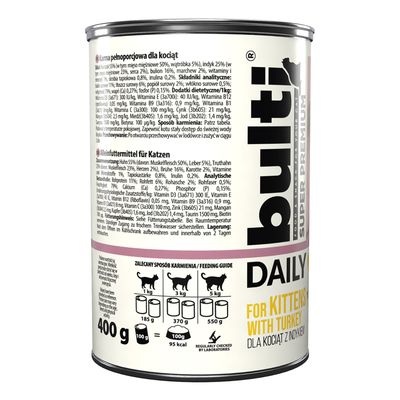 BULTI Daily Meal Kitten Nassfutter für Kätzchen – Dose 400 g