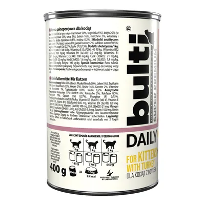 BULTI Daily Meal Kitten Nassfutter für Kätzchen – Dose 400 g BULTI Daily Meal Kitten Nassfutter für Kätzchen – Dose 400 g