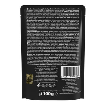 BULTI Superfood Nassfutter für Katzen – Alleinfuttermittel Beutel 100 g