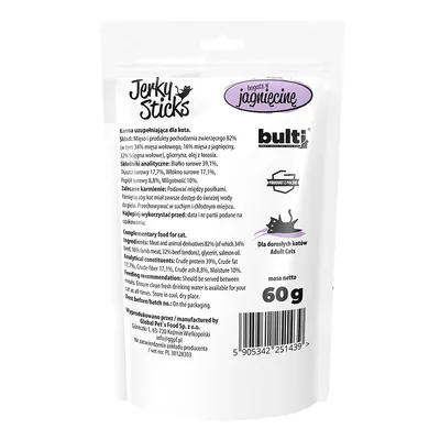 BULTI Jerky Sticks Katzensnack – Fleischsticks 60 g BULTI Jerky Sticks Katzensnack – Fleischsticks 60 g
