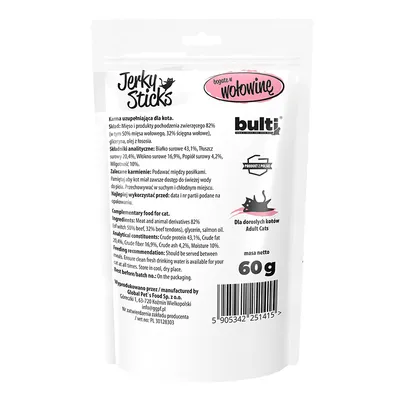 BULTI Jerky Sticks Katzensnack – Fleischsticks 60 g BULTI Jerky Sticks Katzensnack – Fleischsticks 60 g