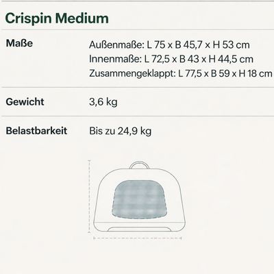 TAVO Crispin Transportbox für Hunde und Katzen