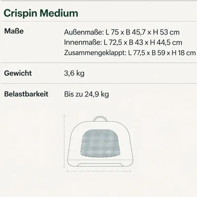 TAVO Crispin Transportbox für Hunde und Katzen
