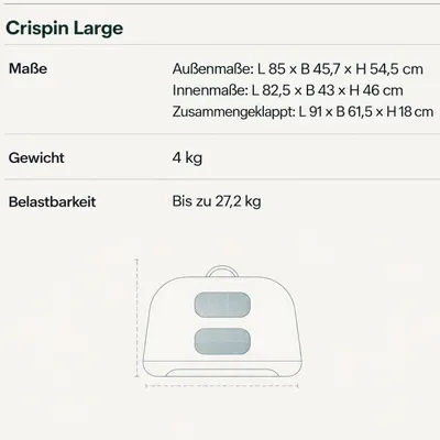 TAVO Crispin Transportbox für Hunde und Katzen