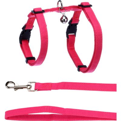 Flamingo Geschirr mit Leine Lomi fuchsie