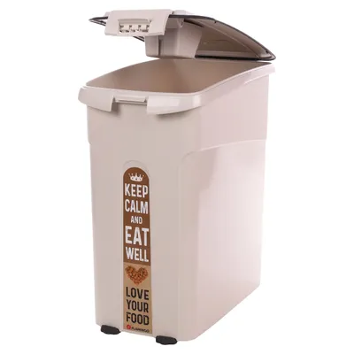 Flamingo Futtertonne Kody rechteckig beige für Katzen Flamingo Futtertonne Kody rechteckig beige für Katzen