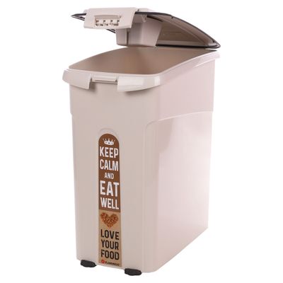 Flamingo Futtertonne Kody rechteckig beige für Katzen