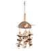 Flamingo Vogelspielzeug Sully mit Kokosnuss + Seil + Luffa