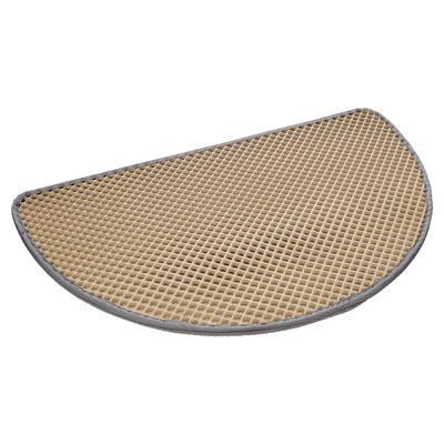Flamingo Katzenstreu Matte Matz halbrund beige
