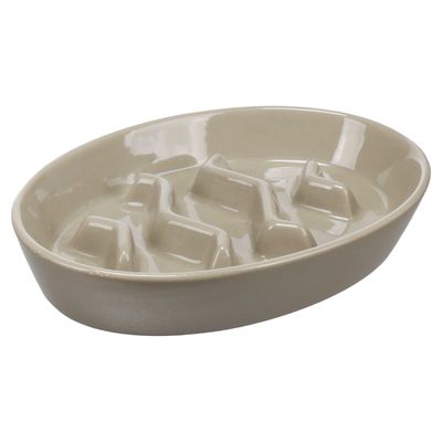 Flamingo Futternapf Slow Feeder Cena oval taupe