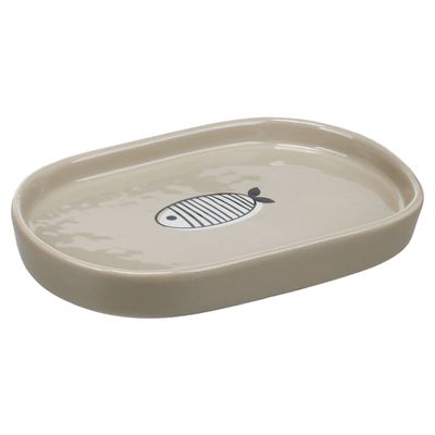 Flamingo Futter- und Trinknapf Fisha oval taupe
