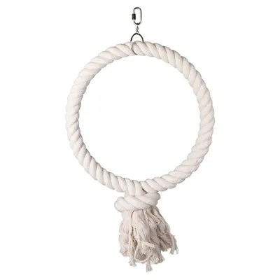 Flamingo Käfigaufhänger 1 Ring aus Baumwolle Hakan weiß Flamingo Käfigaufhänger 1 Ring aus Baumwolle Hakan weiß