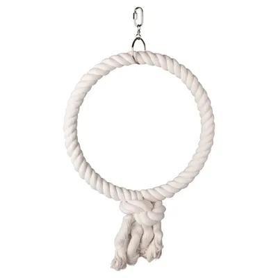 Flamingo Käfigaufhänger 1 Ring aus Baumwolle Hakan weiß Flamingo Käfigaufhänger 1 Ring aus Baumwolle Hakan weiß