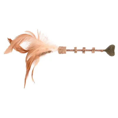 Flamingo Katzenspielzeug Topsy Stick Holz mit Herz Matatabi Natur Flamingo Katzenspielzeug Topsy Stick Holz mit Herz Matatabi Natur