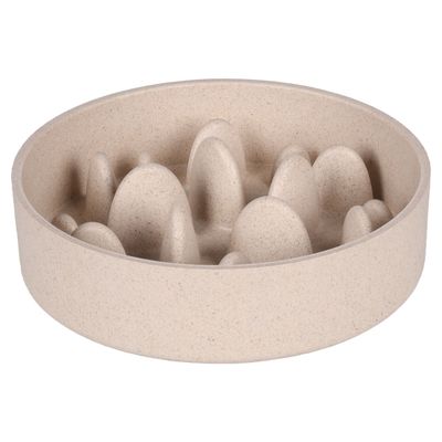 Flamingo Futter- und Trinknapf Slow Feeder Greni beige