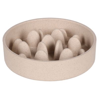 Flamingo Futter- und Trinknapf Slow Feeder Greni beige