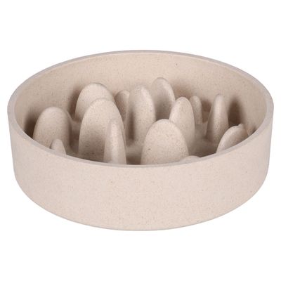 Flamingo Futter- und Trinknapf Slow Feeder Greni beige