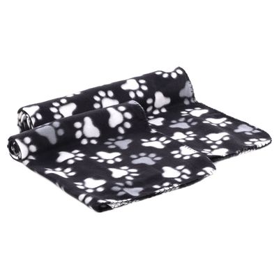 Flamingo Fleecedecke Esma rechteckig schwarz/weiß