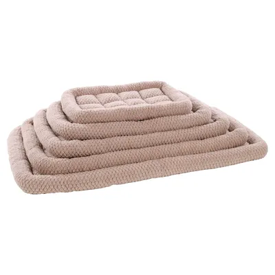 Flamingo Kissen Jacquard rechteckig flach mit Rand taupe Flamingo Kissen Jacquard rechteckig flach mit Rand taupe