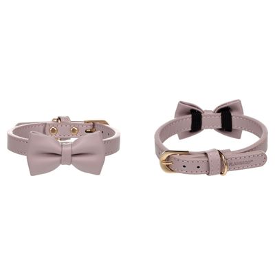 Flamingo Halsband mit Schleife Nela violett
