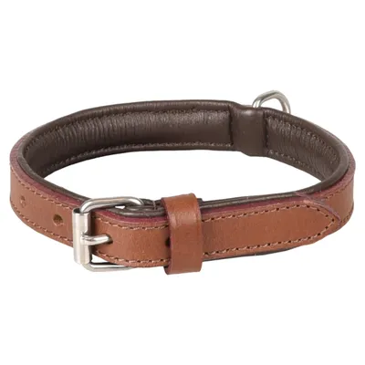 Flamingo Halsband Arizona Leder braun
