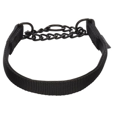 Flamingo Zug-Stop-Halsband Trero schwarz