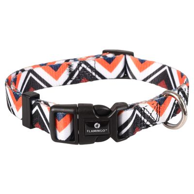 Flamingo Halsband Stian weiß/schwarz/orange