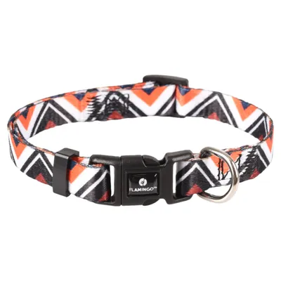 Flamingo Halsband Stian weiß/schwarz/orange Flamingo Halsband Stian weiß/schwarz/orange