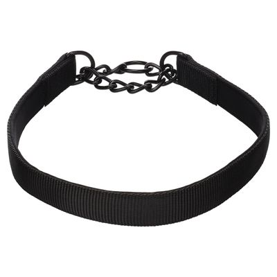 Flamingo Zug-Stop-Halsband Trero schwarz