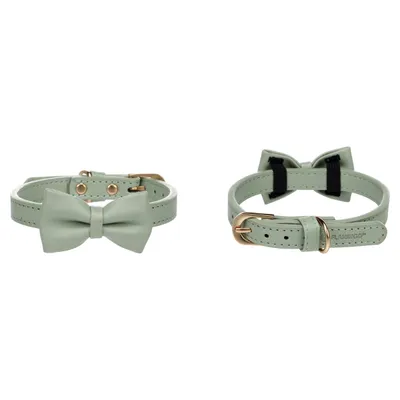 Flamingo Halsband mit Schleife Nela minzgrün Flamingo Halsband mit Schleife Nela minzgrün