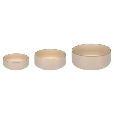 Flamingo Futter- und Trinknapf Lado rund beige für Hunde