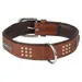 Flamingo Halsband Sedona Leder mit Nieten braun