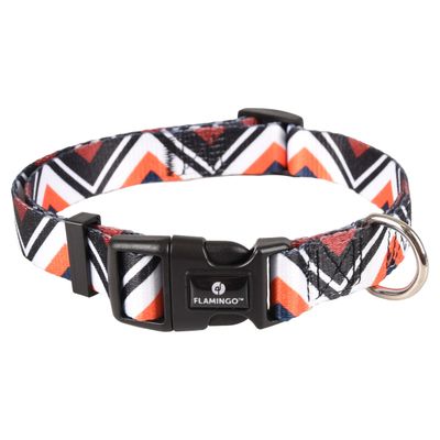 Flamingo Halsband Stian weiß/schwarz/orange