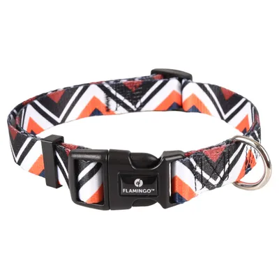 Flamingo Halsband Stian weiß/schwarz/orange Flamingo Halsband Stian weiß/schwarz/orange