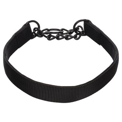 Flamingo Zug-Stop-Halsband Trero schwarz