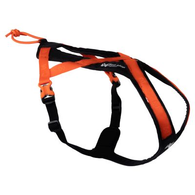 Non-stop dogwear Geschirr Rush Harness schwarz/orange
