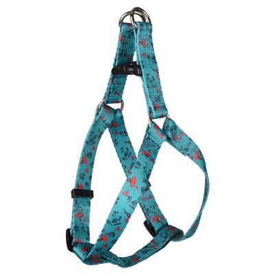 Geschirr Step & Go Samar mit Flamingo grün