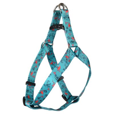 Geschirr Step & Go Samar mit Flamingo grün