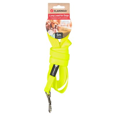 Flamingo Trainings- und Schleppleine Caspar Fluo gelb
