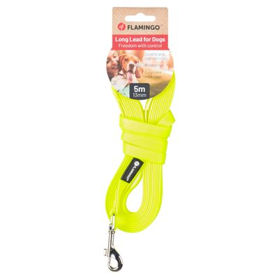 Flamingo Trainings- und Schleppleine Caspar Fluo gelb