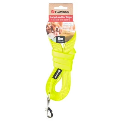 Flamingo Trainings- und Schleppleine Caspar Fluo gelb Flamingo Trainings- und Schleppleine Caspar Fluo gelb