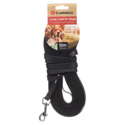 Flamingo Trainings und Schleppleine Caspar schwarz